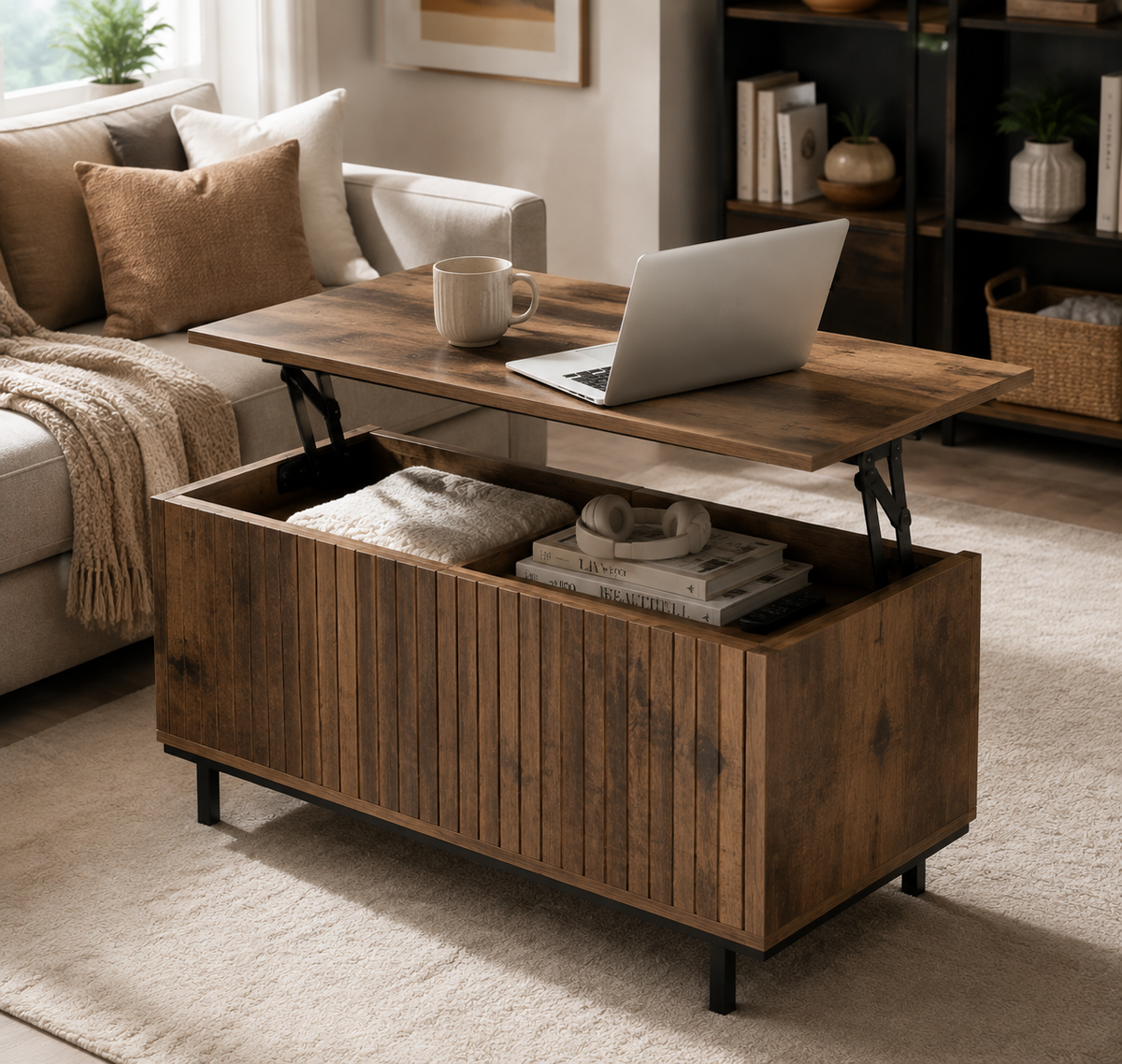 Calvioner™ Aurelia Lift Top Storage Coffee Chest